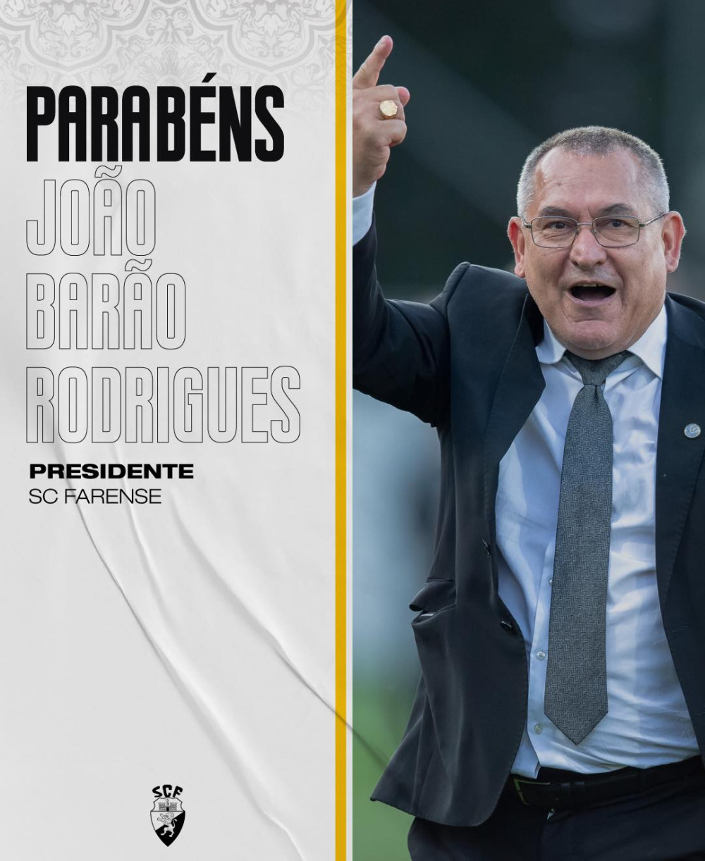 Muitos Parabéns Presidente João Barão Rodrigues!