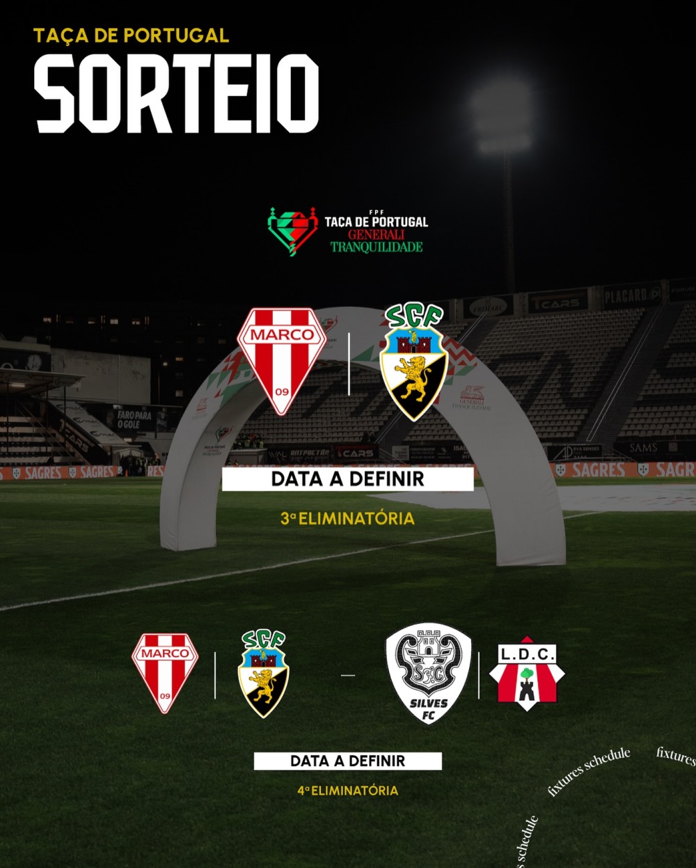Já estão sorteados os jogos da 3ª e 4ª Eliminatória da Taça de Portugal