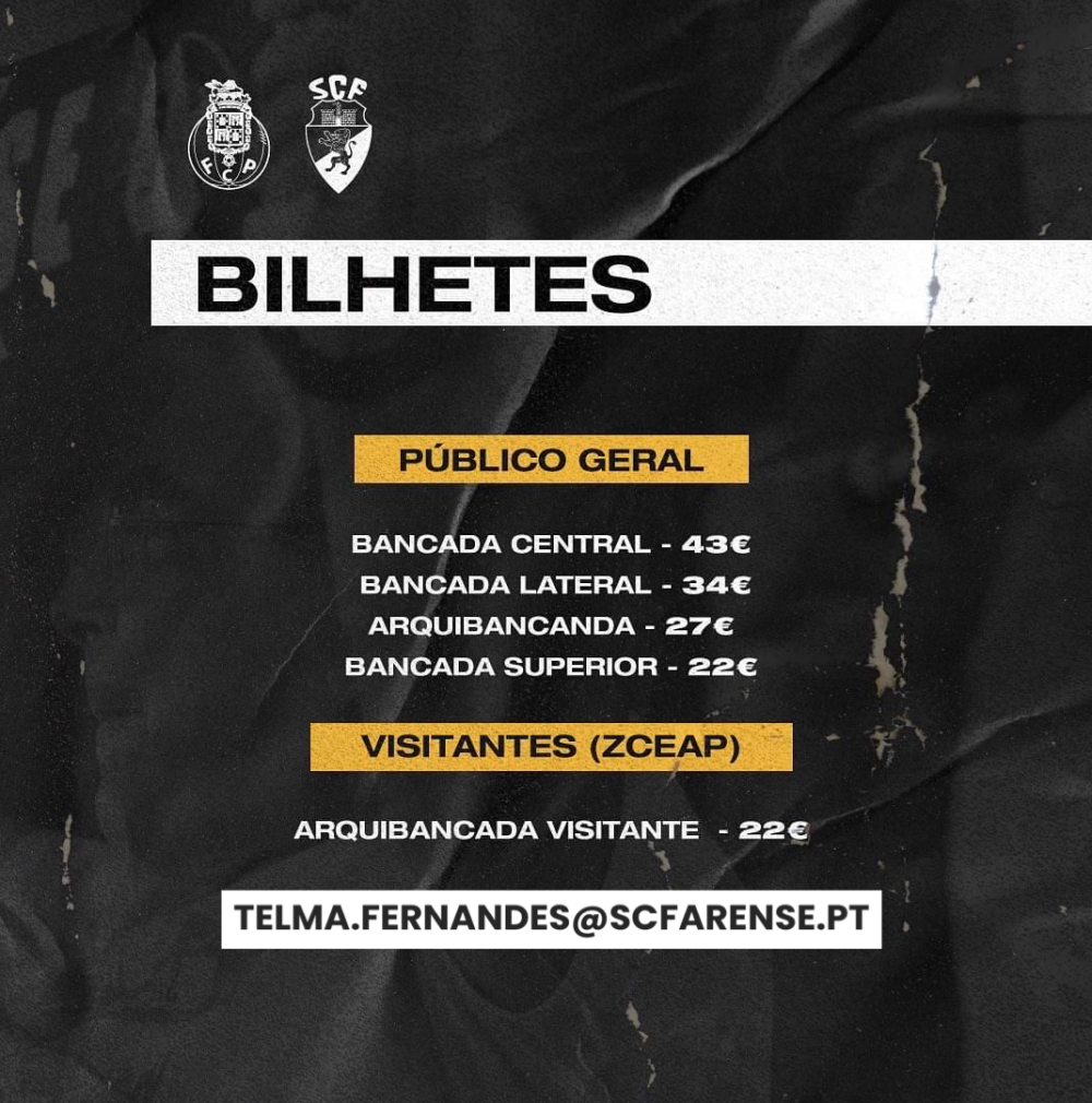 INFO BILHETES - LIGA PORTUGAL BETCLIC - 2ª JORNADA