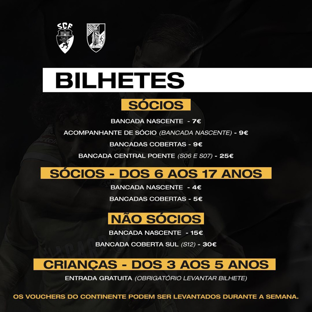 INFO BILHETES - LIGA PORTUGAL BETCLIC - 12ª JORNADA